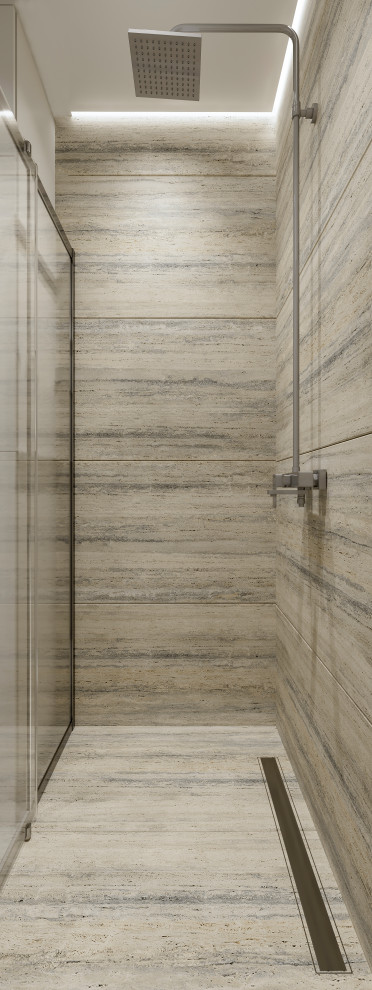 Душевая комната в трехкомнатной квартире в ЖК Грин Парк, г. Брянск