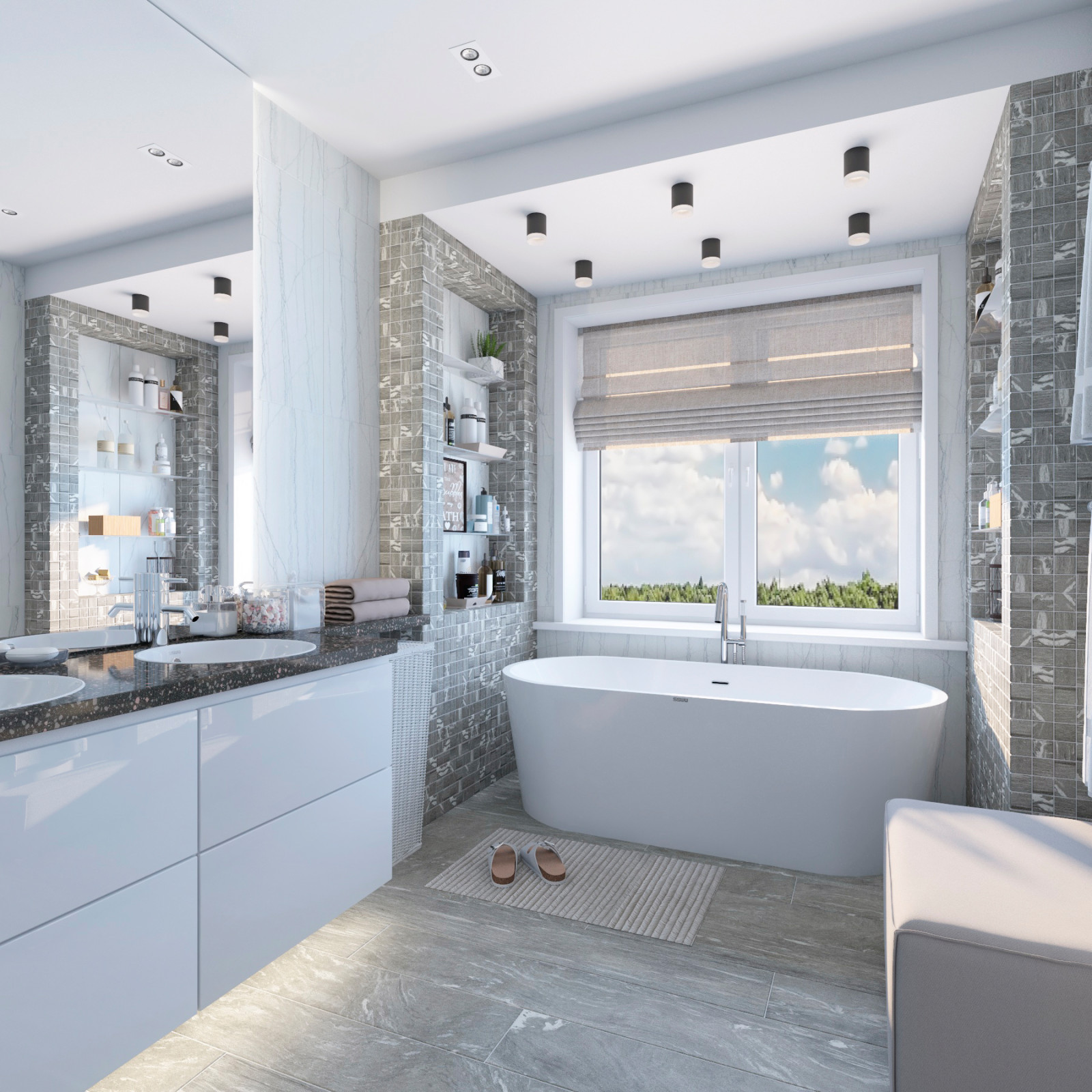 Два санузла в одном коттедже