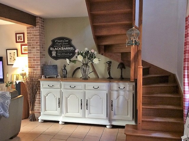 Enfilade "&eacute;cume shabby" country-family-room