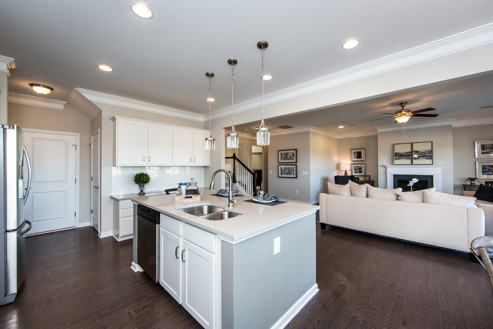 Transitional home design photo in Charlotte
