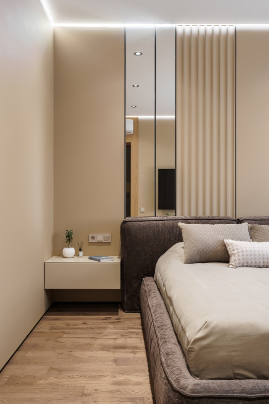 Спальня в бежевом цвете