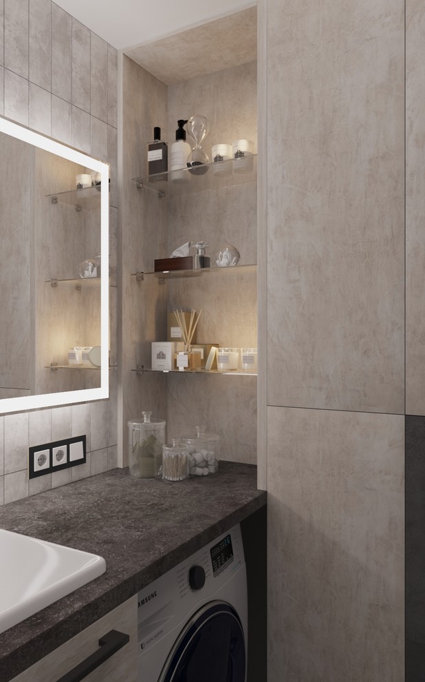 Однокомнатная квартира в холодных тонах