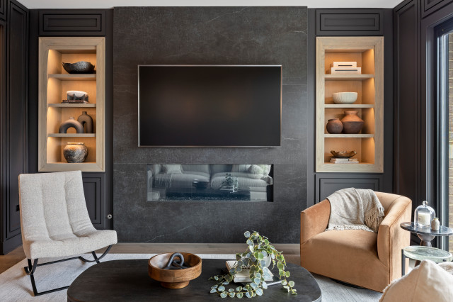 End Unit - Modern Luxury Rowhome | Heritage Place Naperville, IL contemporary-family-room