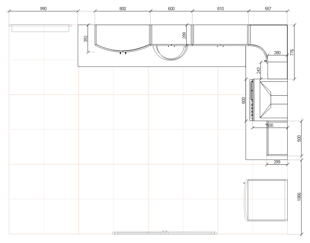 Кухня угловая из массива дерева