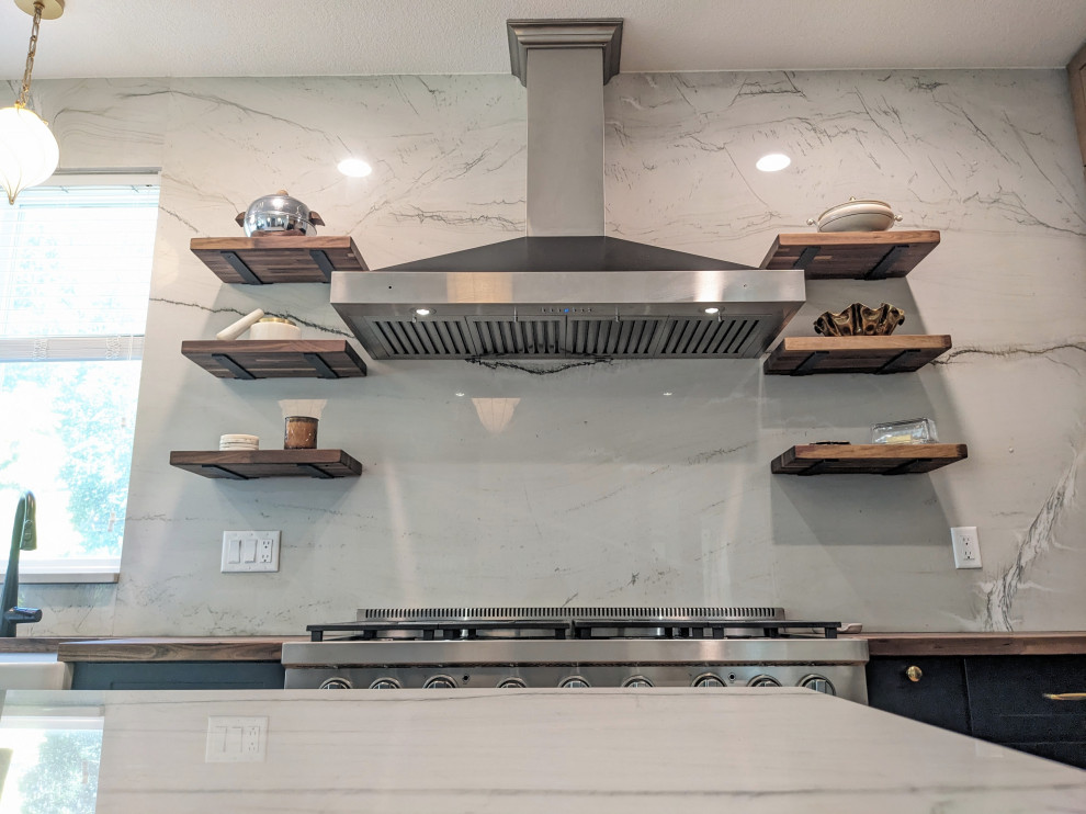 Transitional kitchen photo in Denver