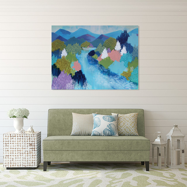 Summer Hills by Clair Bremner amerikansk-craftsman-vardagsrum