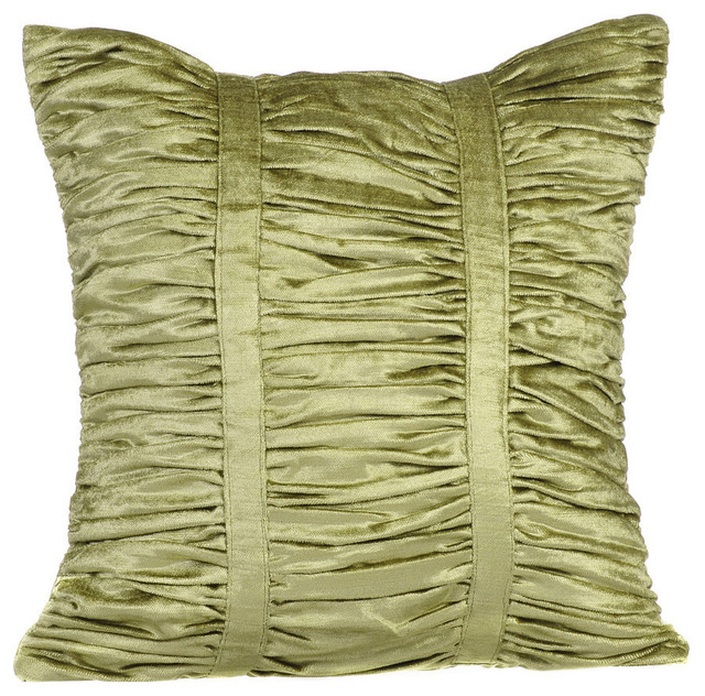 Textured Pintucks 16 X16 Velvet Sage Green Pillows Cover Pearl Beige Beauty Textured Pintucks 16 X16 Velvet Sage Green Pillows Cover Pearl Beige Beauty