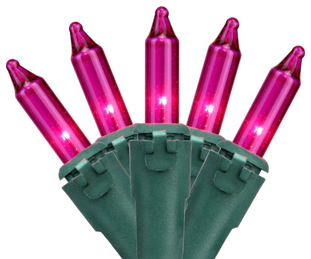 Pink Wire Christmas Lights 
