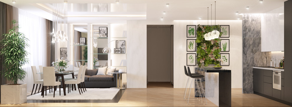 Гостинная и кухня