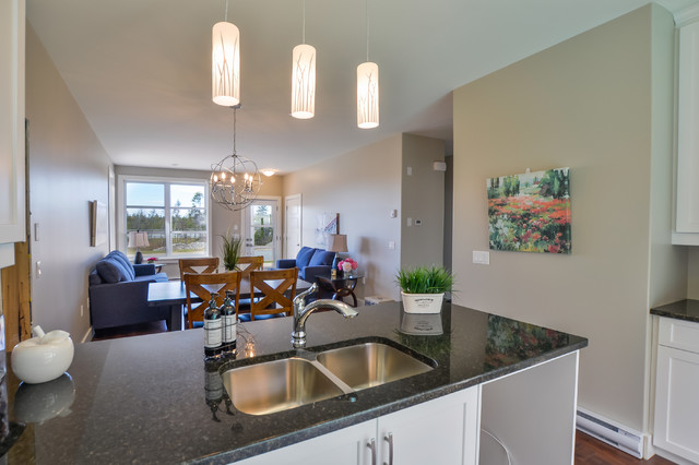 One Level Bungalow transitional-kitchen