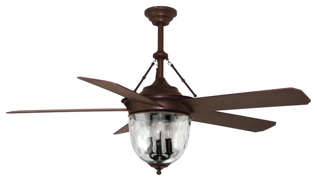 Knightsbridge Collection 52"  Ceiling Fan Aged Bronze Special Aged Bronze ABS