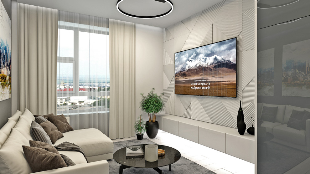 Прект современной гостиной