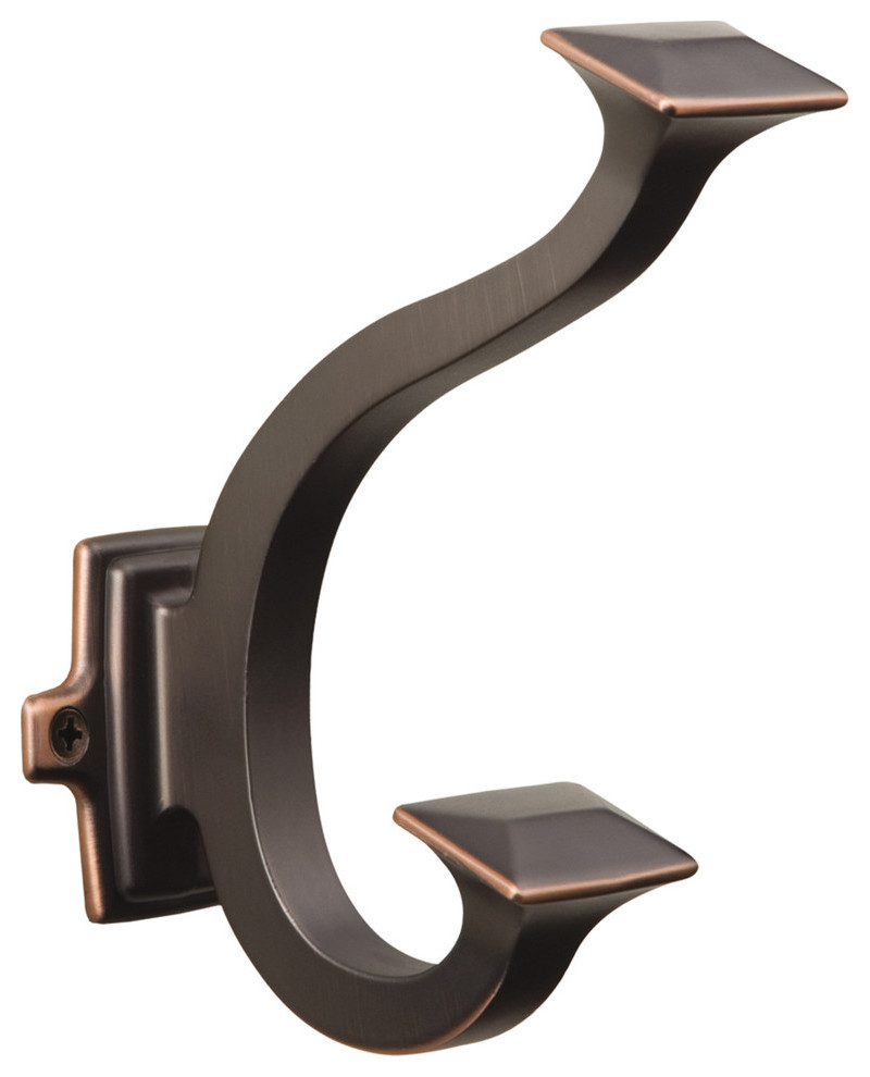 Bungalow Hook 1.5" Center to Center, Oil-Rubbed Bronze Highlighted