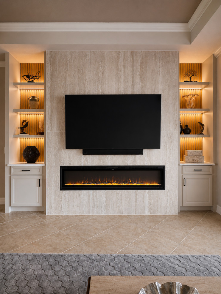 Fireplace & Entertainment Wall