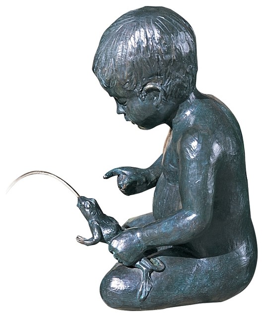 Boy with Frog Pond Spitter Fountain