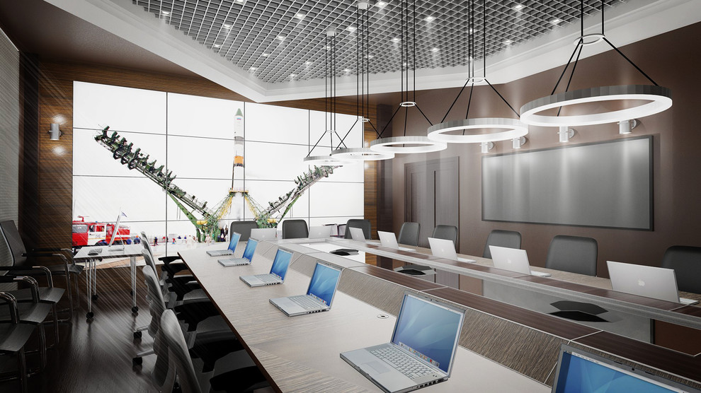 Проект интерьеров современного военного офиса