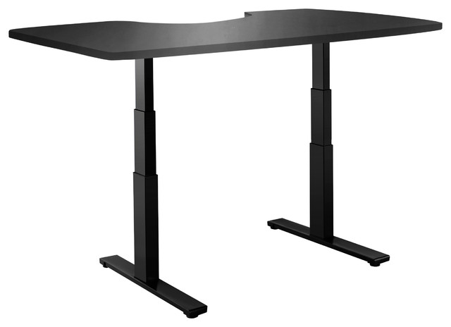 Diy Kit Standing Desk With Automatic Height Adjustable Black Frame