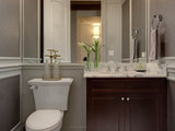 Transitional Powder Room by Randy Heller Pure and Simple Interior Design