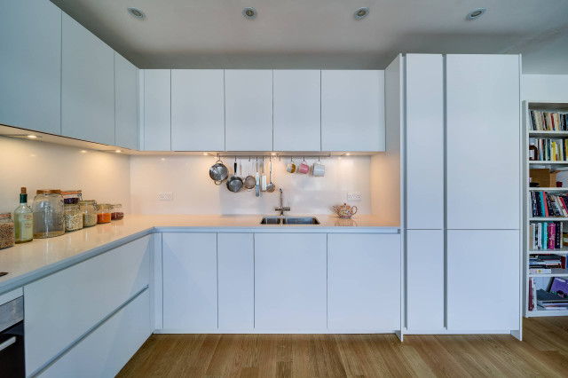 Beautiful White Kitchen Cambridge Heath contemporary-kitchen