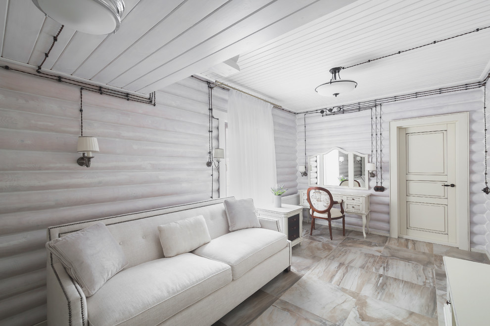 Интерьер в бревенчатом доме в Эсто-Садок