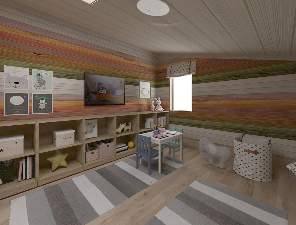 детская в мансардном этаже