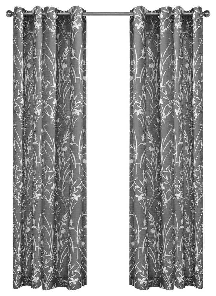 Bradford Grommet Curtain Panel, 52" x 108" Contemporary Curtains