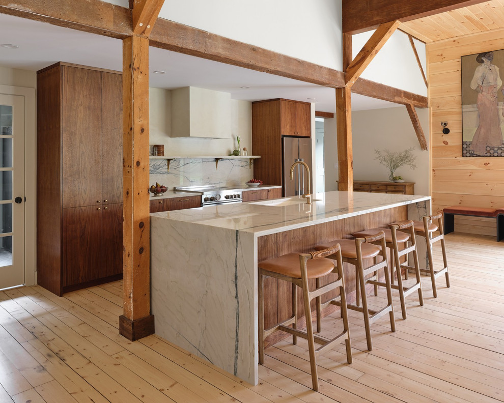 Foto di una grande cucina contemporanea