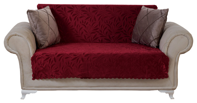 Chiara Rose Sofa Slipcover Anti Slip Loveseat Acacia Contemporary Chiara Rose Sofa Slipcover Anti Slip Loveseat Acacia Burgundy