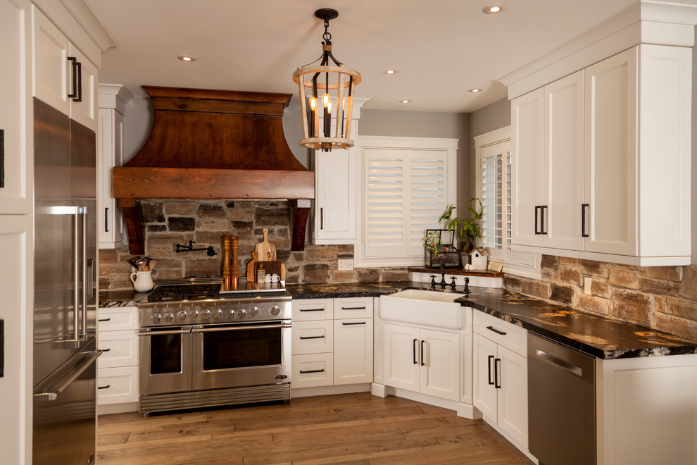 Inspiration for a transitional kitchen remodel in Toronto