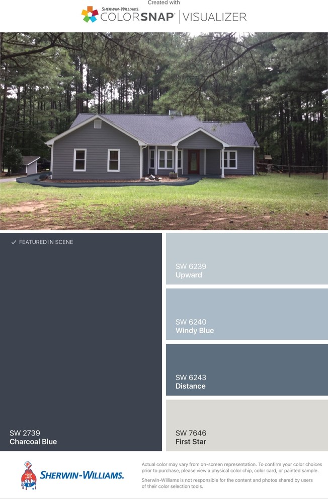 Charcoal Blue Paint Sample by Sherwin-Williams (2739)