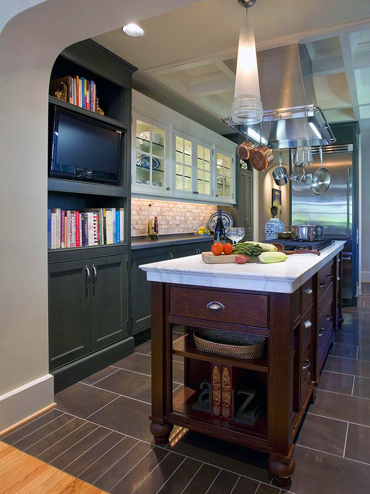 Photo of a contemporary kitchen in Portland.