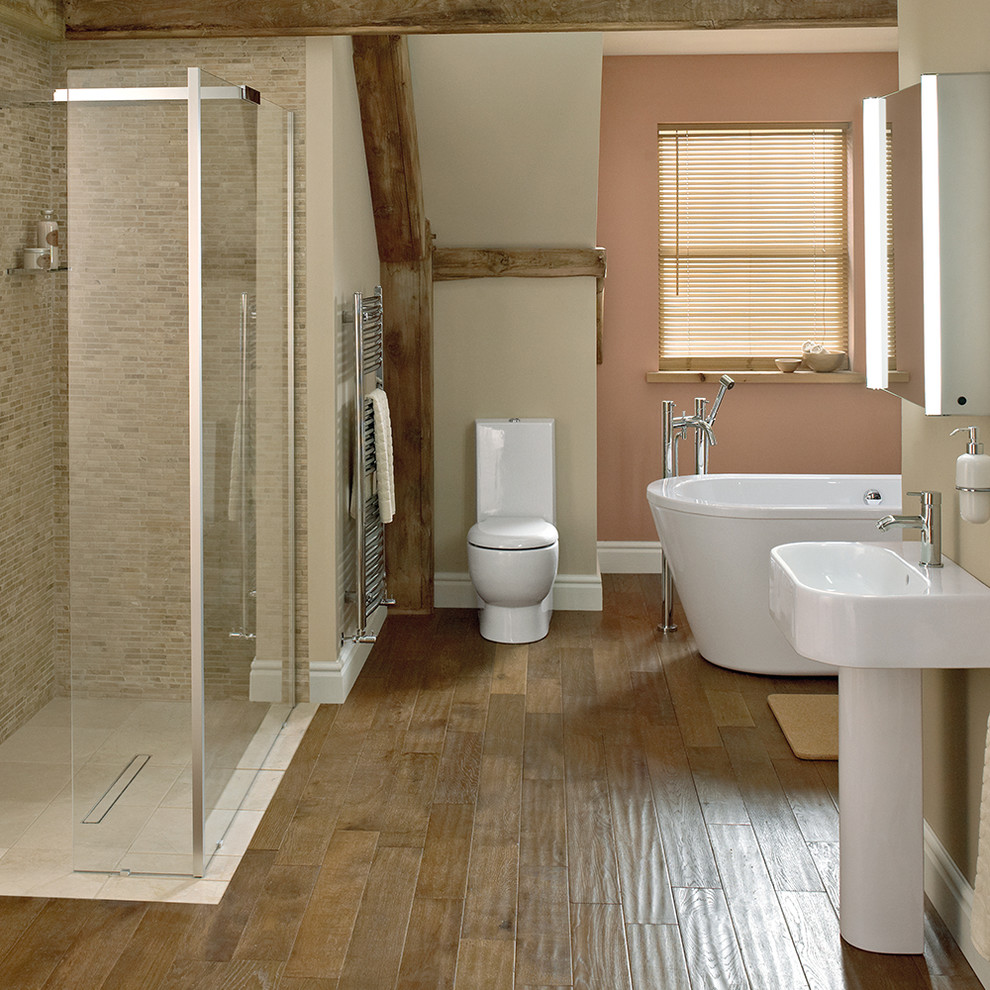 Design ideas for an eclectic bathroom in Hertfordshire.