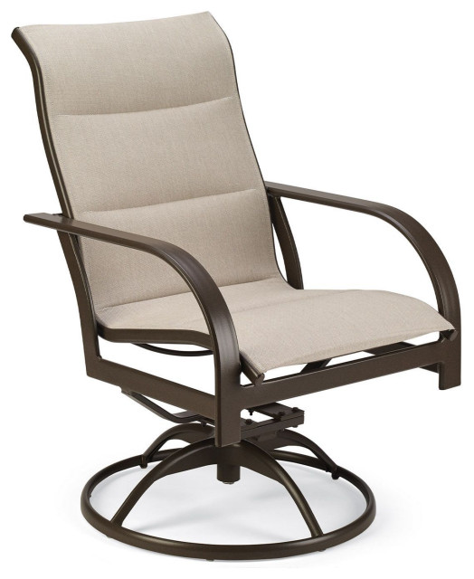 Unisa Key Rocking Chair Key West Padded Sling High Back Swivel Rocker Dining Chair - Tropical ...