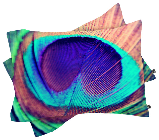 Deny Designs Shannon Clark Pretty Peacock Pillow Shams, King, Queen