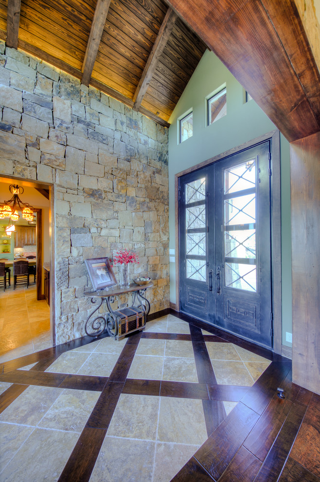 Mountain style entryway photo in Austin