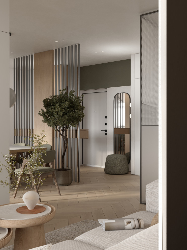 Проект 2-х уровневой квартире в эко-стиле.