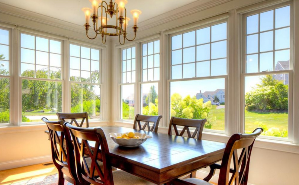 Inspiration for a large traditional dining room in Other.