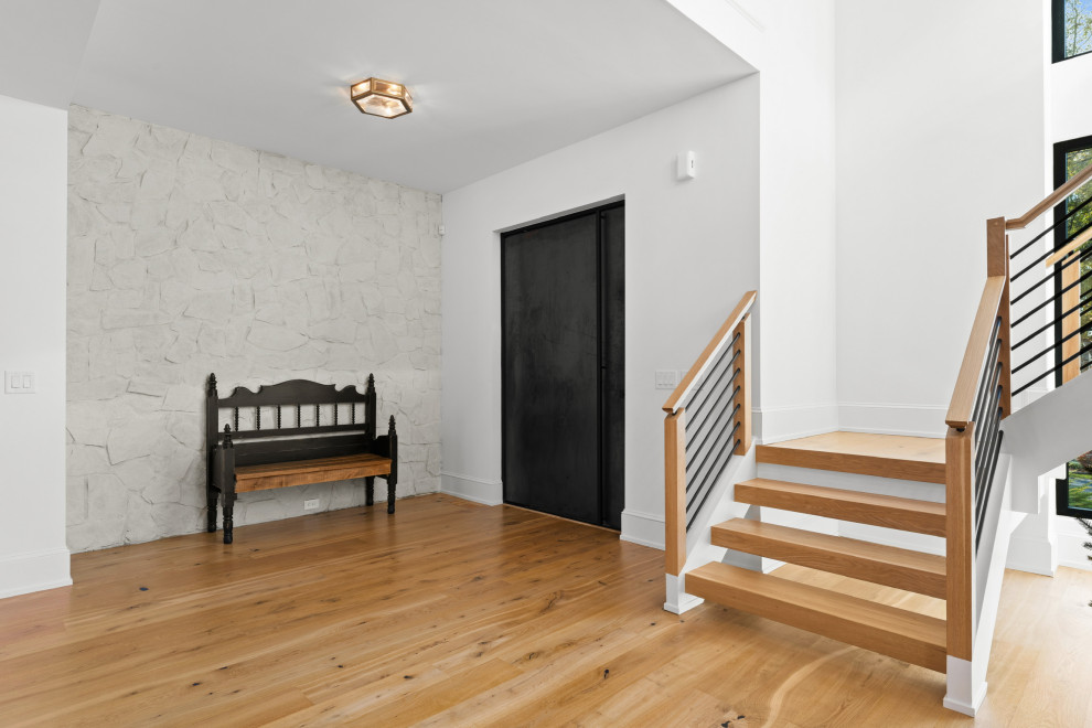 Inspiration for a transitional home design remodel in Charlotte