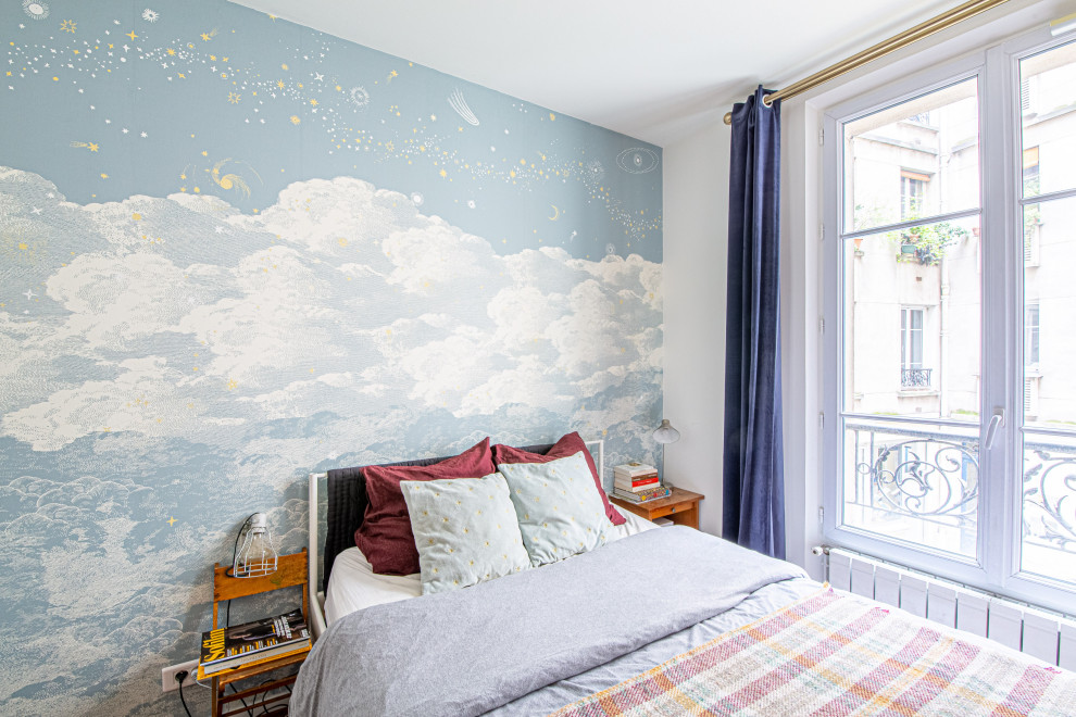 Aménagement d'une chambre éclectique.
