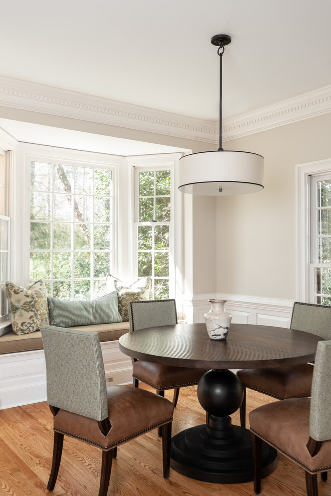 This is an example of a transitional dining room in Richmond.