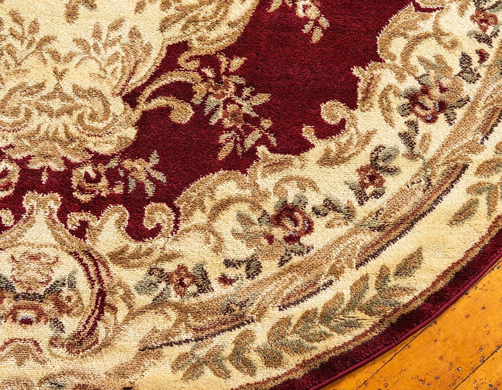 Traditional Royale Area Rug, 4' Square Victorian Area Rugs by