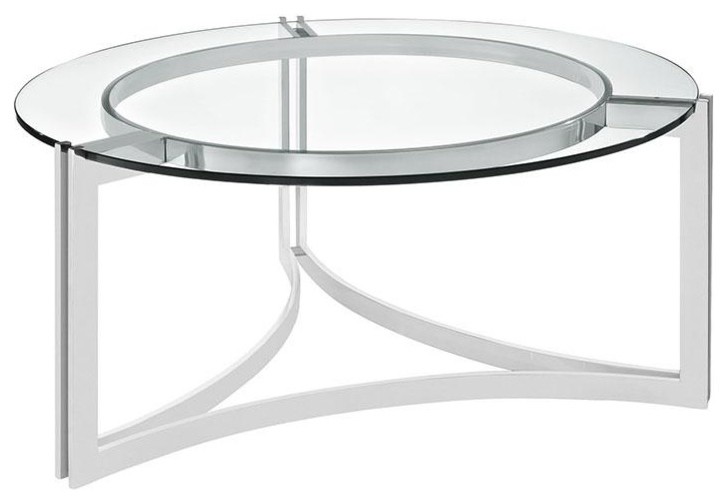 Girod Stainless Steel Coffee Table Silver Contemporary Tables By Rustic Home Furnishings - Silver Stainless Steel Round Coffee Table Girod Stainless Steel Coffee Table Silver Contemporary Tables By Rustic Home Furnishings - Silver Stainless Steel Round Coffee Table