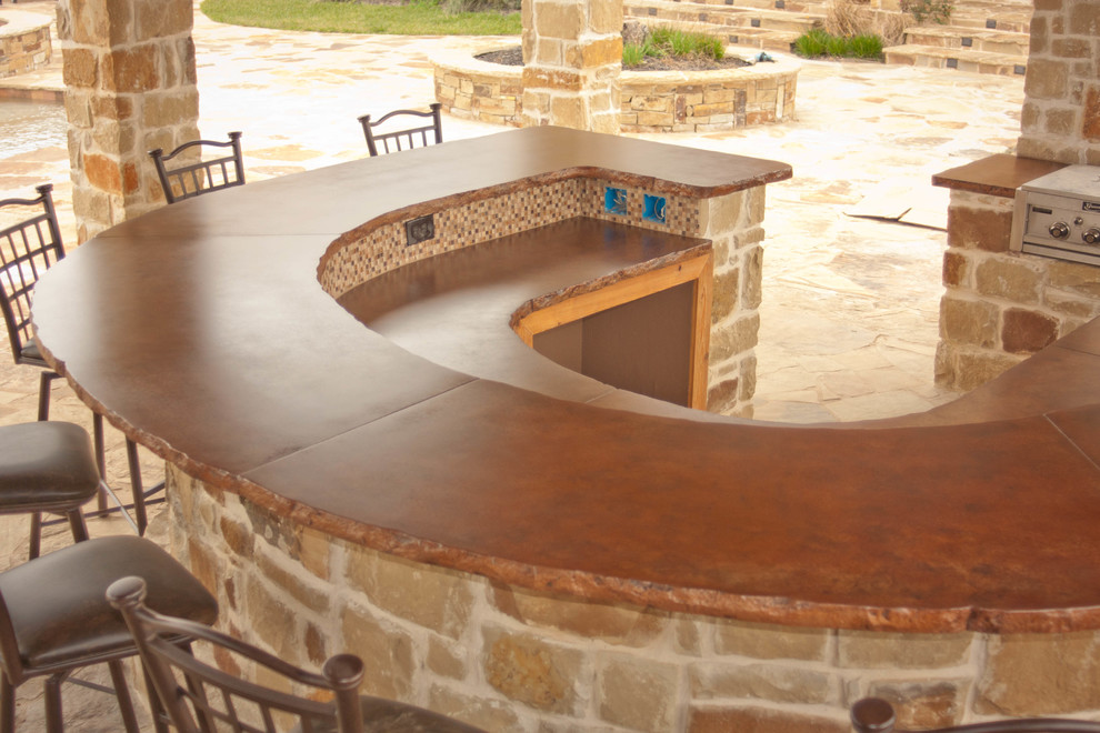 Inspiration for a rustic home design remodel in Houston
