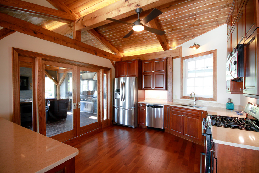 Timber Frame House Addition on Ridge Road