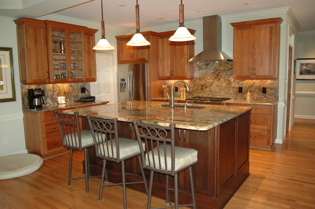 Transitional with Fusion Granite - Transitional - Kitchen - Raleigh ...