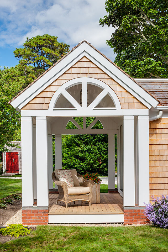 Seaside Porch with Arched entryway - Cranberry Cottage -Custom Home ...