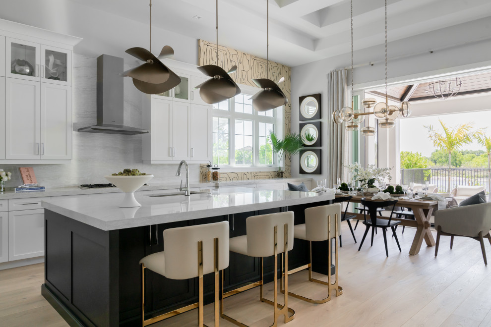 Transitional kitchen photo in Miami