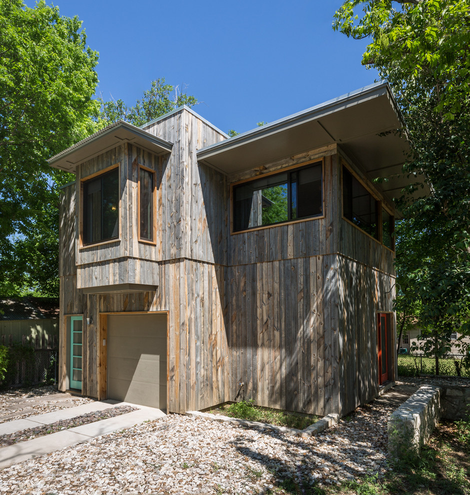 This is an example of a small contemporary exterior in Austin.