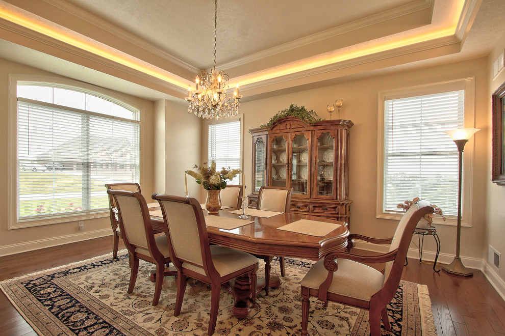 Large traditional dining room in Other.
