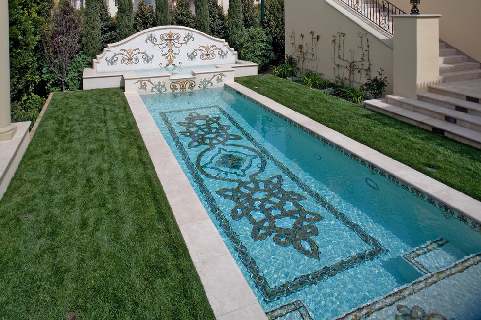 Mediterranean pool in Los Angeles.